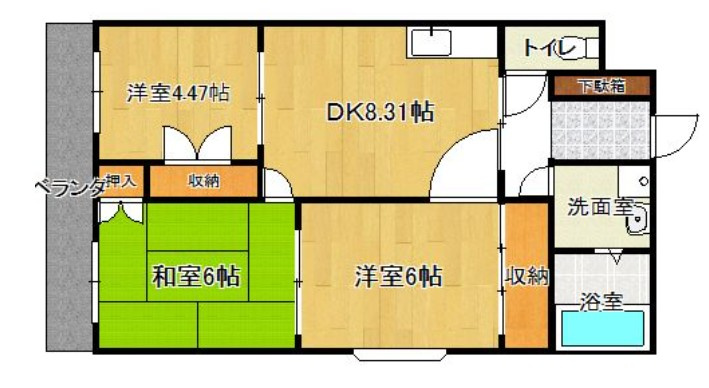 合川ビレッジⅠの間取り