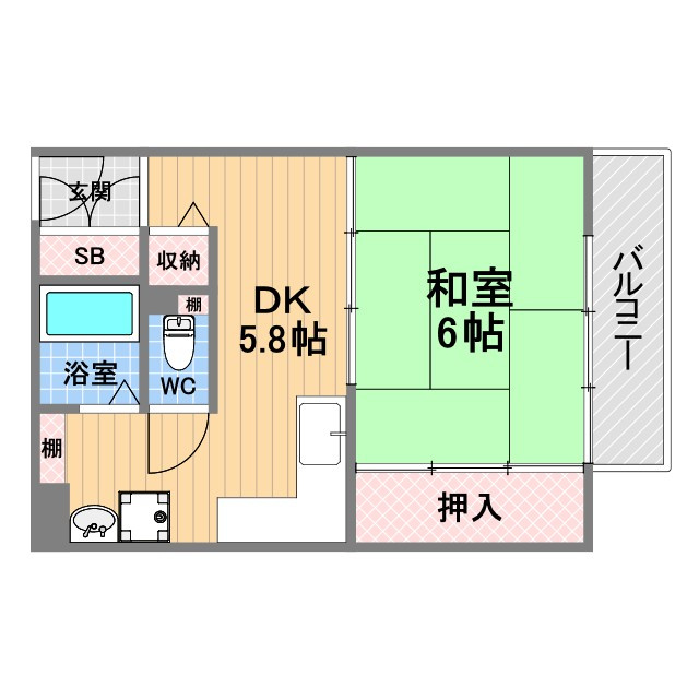 ループ若草の間取り