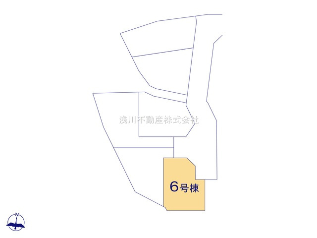 八王子市　小比企町　新築一戸建て　１期の区画図|～全6区画の新しいコミュニティーが誕生～