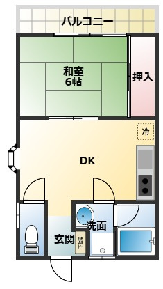 高瀬川ハイツAの間取り