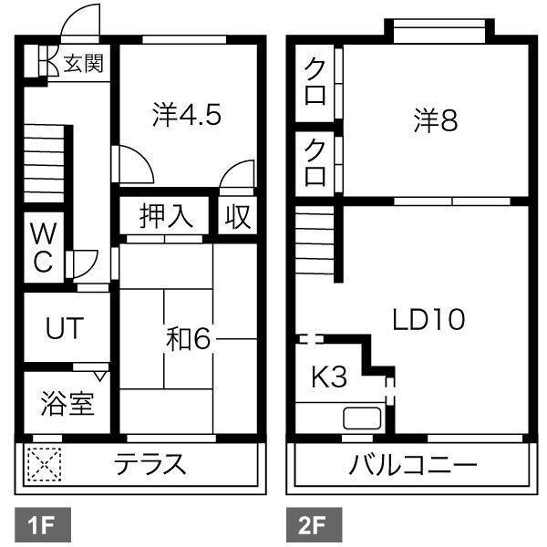 上旭パークハウスの間取り