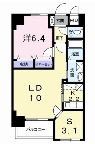 スカイシャトレ空港南の間取り|使いやすい間取りです。