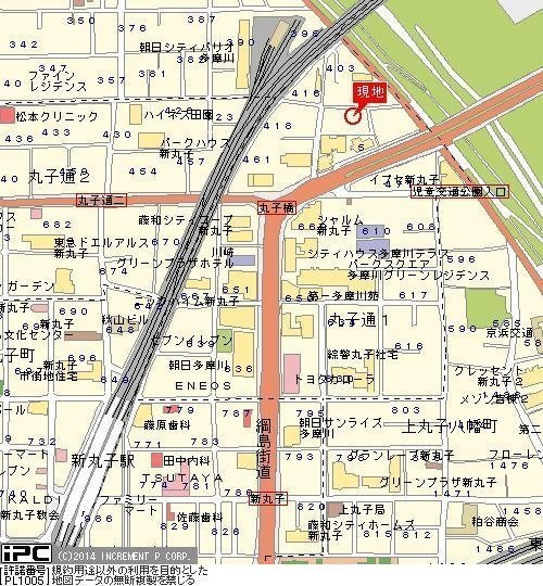 ストーク新丸子１番館の地図