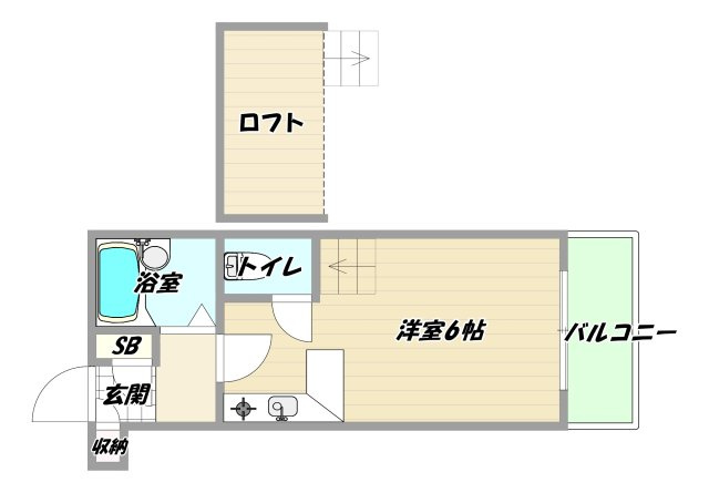 大阪市淀川区東三国１丁目の賃貸マンションの間取り