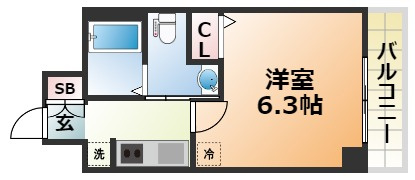 エステムプラザ神戸三宮ルクシアの間取り