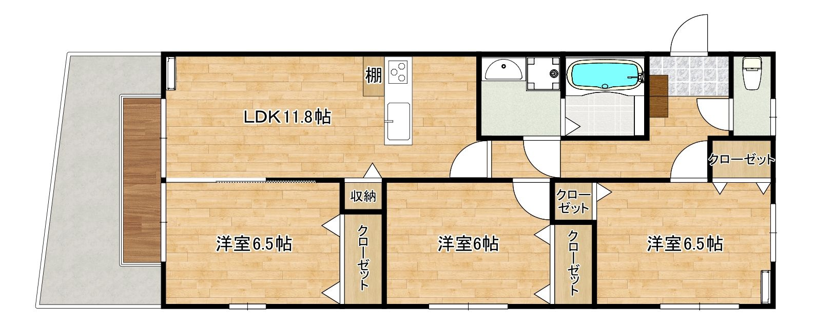 グランルーチェ参番館の間取り