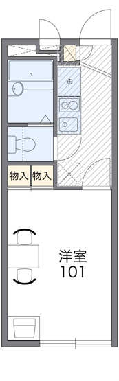 【間取り】 | レオパレス上九沢 | 画像2