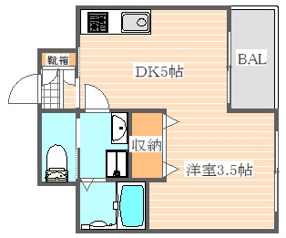 レージュ千代の間取り|使いやすい間取りです。