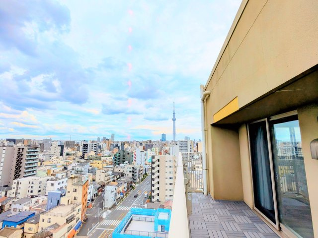 ライジングプレイス浅草弐番館の展望|～バルコニーからの眺望写真～