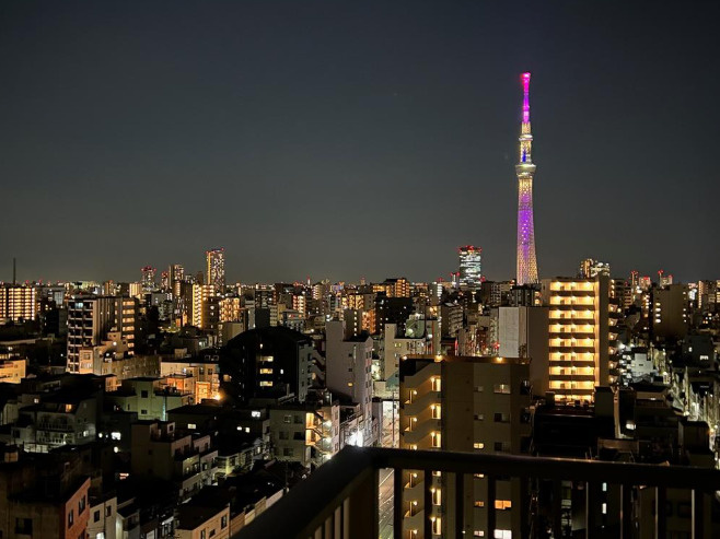 ライジングプレイス浅草弐番館の展望|～バルコニーからの眺望写真～