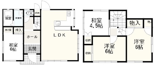 和歌山市木ノ本・中古戸建・54622の間取り