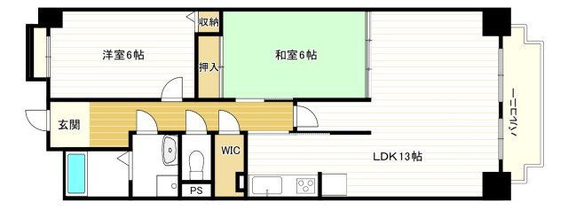 レジェロ住之江の間取り