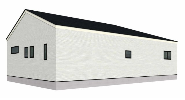 朝倉市菩提寺の新築一戸建の外観パース|完成予想図