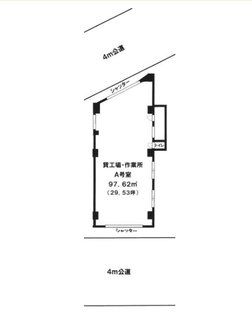 川崎市高津区久地３丁目の倉庫の間取り