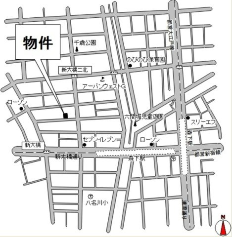 コンフォート新大橋の地図