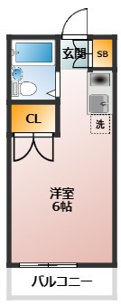 武蔵野市境５丁目のアパートの間取り