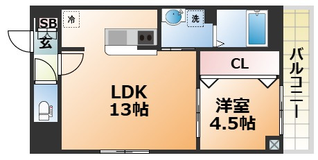 サンシエ神戸元町の間取り
