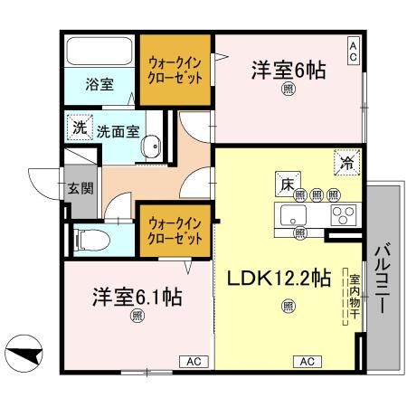 レジデンスクオーツ西町の間取り