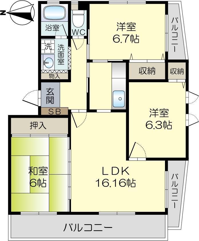 ラ・ヴェール茨木の間取り