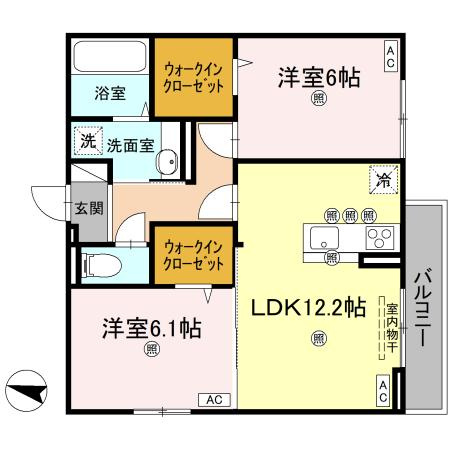 レジデンスクオーツ西町の間取り