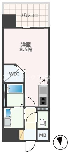 熊本市中央区坪井１丁目の賃貸マンションの間取り