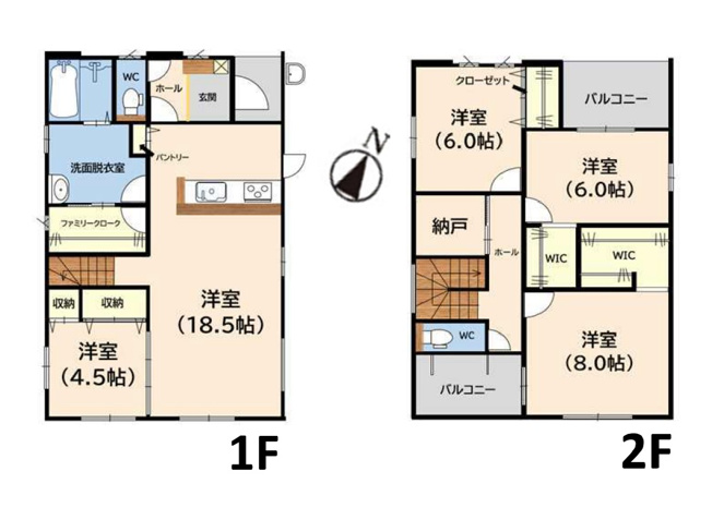 【間取り】 | 福岡市南区警弥郷2丁目1期　2号棟（全2棟）【仲介手数料無料・0円】 | 平日、土日祝日もお好きな日時にご見学可能です。お気軽にお問合せ下さい。