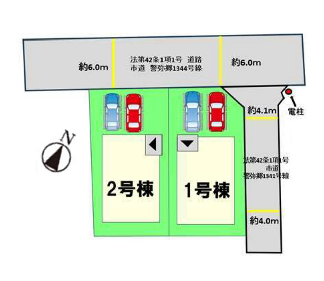 【区画図】 | 福岡市南区警弥郷2丁目1期　2号棟（全2棟）【仲介手数料無料・0円】 | 区画図です。2号棟