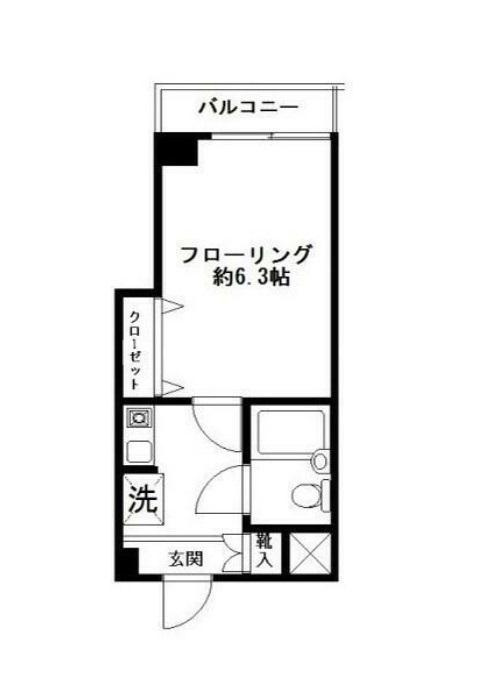 アパートメント大倉No,1の間取り