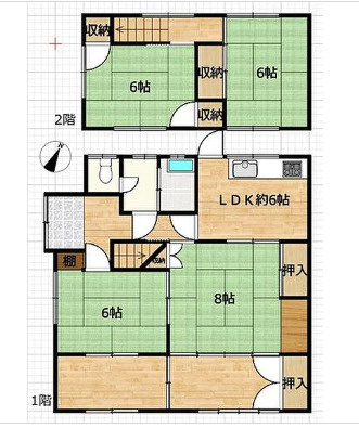 小山町　５K中古戸建の間取り