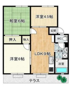 新栄プロパティー喜志Ⅰの間取り