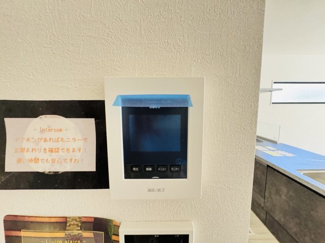 柏市永楽台３丁目新築戸建【柏第八小学校:5分】のセキュリティ|来客時も安心のTVモニター付きインターフォン