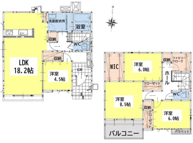 門司区大里戸ノ上2丁目5期の間取り|４LDKの間取りです