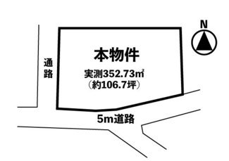 【土地図】 | 岩倉花園町　土地【建築条件無・更地】