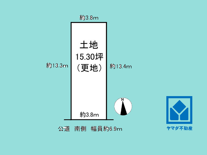 伏見区羽束師菱川町の土地図|図面と現況が異なる場合は現況を優先いたします。