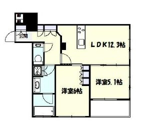 ☆角部屋タイプの2LDK☆