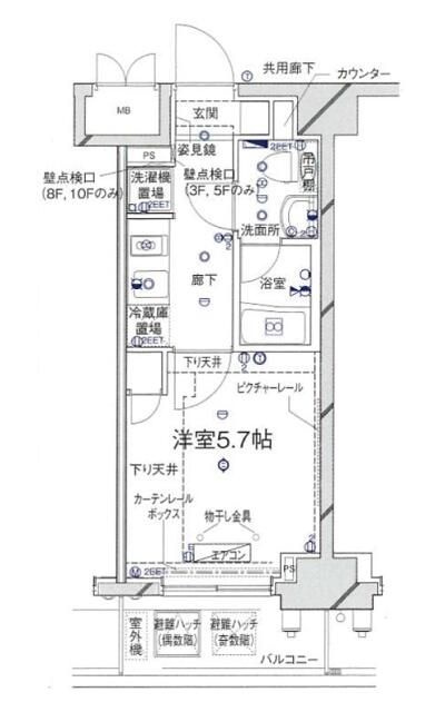 ライジングプレイス堀切の間取り|間取りです。