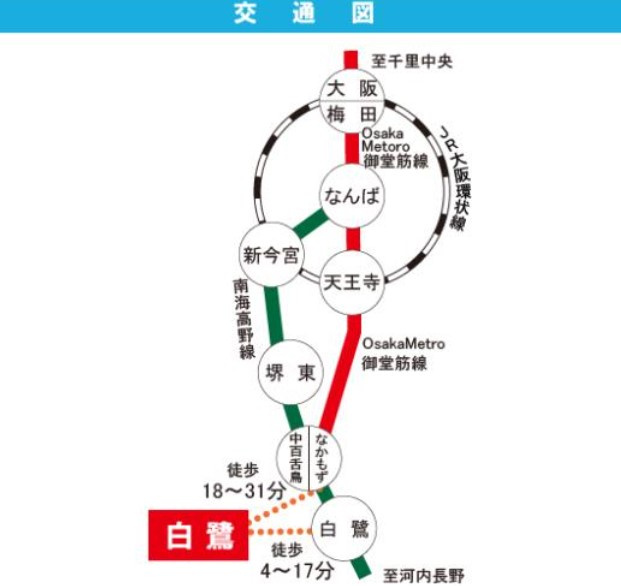 白鷺A12号棟の地図