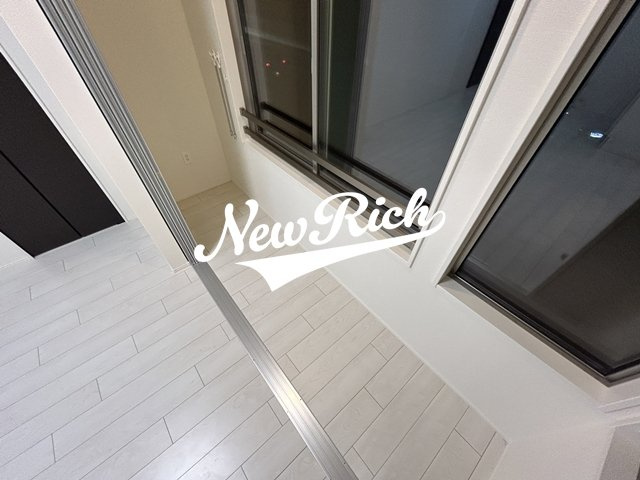 高崎市金古町のアパートのバルコニー