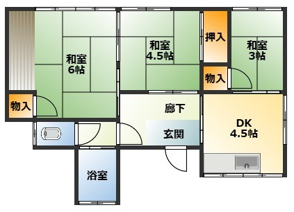 歴木454-1貸家の間取り