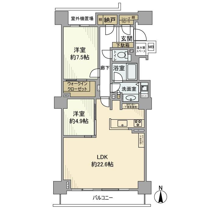 ニューシティ東戸塚タワーズシティＢｅタワーの間取り