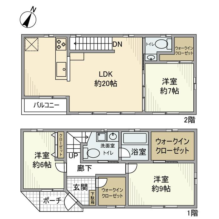 堀之内戸建の間取り