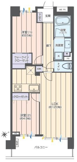 ライオンズグローベル本牧の間取り|ゆとりのある2LDKのリノベーションマンションです！
お気軽にお問い合わせください。