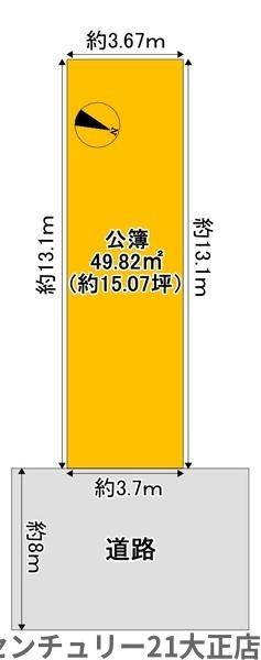 泉尾2丁目土地の土地図