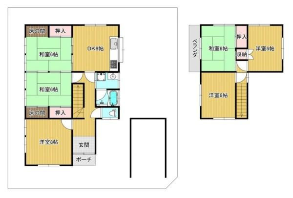 生駒郡平群町若葉台１丁目　一戸建の間取り