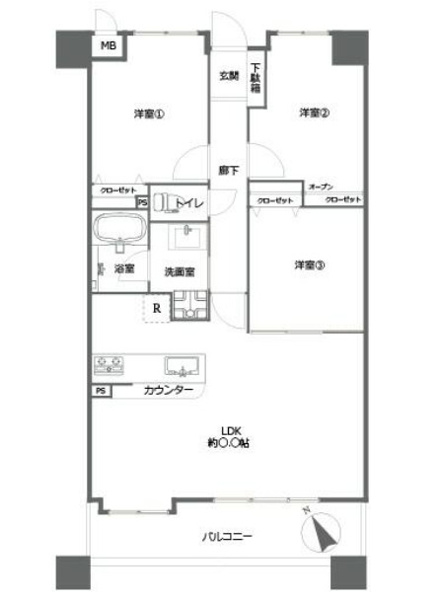 【間取り】 | パシフィックコート博多駅南☆仲介手数料無料☆