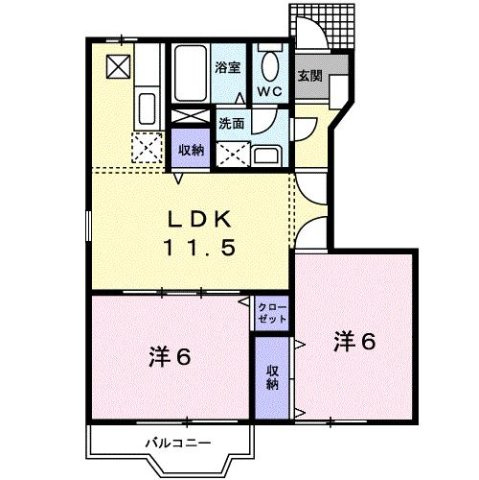 ベル・アルカンシェルＡの間取り