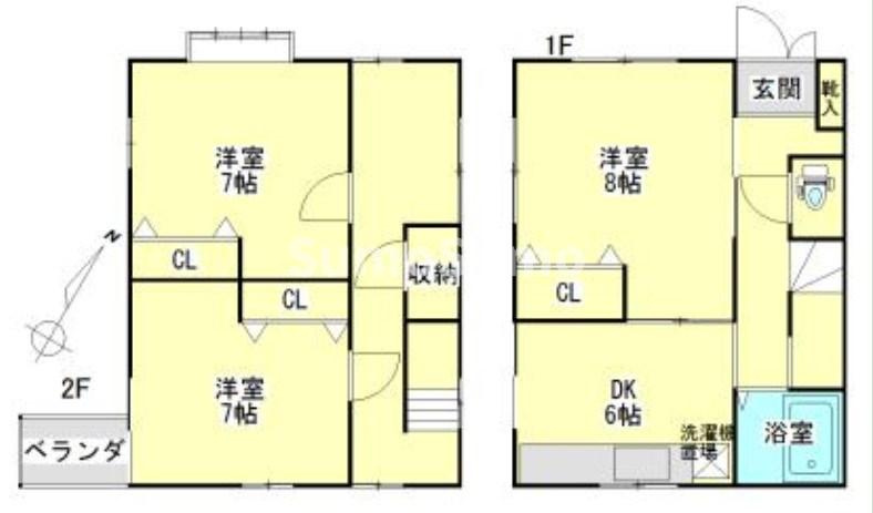 青葉町1丁目　戸建の間取り