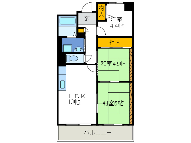メゾンドーム三軒家の間取り