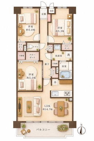アンビエント枚方公園の間取り|間取り図はいかがですか？ご希望を叶える間取りですか？リビングの広さは？水回りの位置は？カウンターキッチン？など色々な情報が集約されています。弊社ではリフォームなどのご相談も承っております。