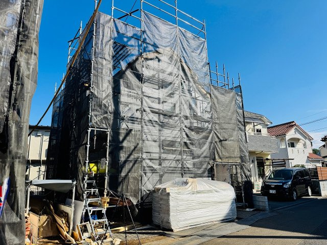 八王子市　犬目町　新築一戸建て　２５ー１期の外観|～控除や減税で優遇の長期優良住宅　南向きで陽当たり良好、2台駐車可能カースペース付き～